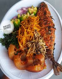 Abacha-with-fried-croaker